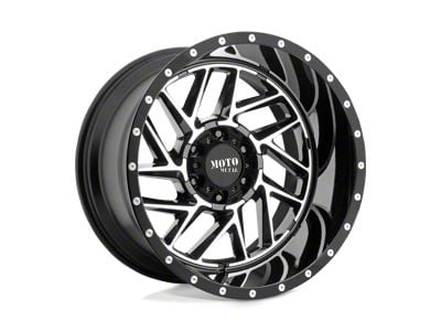 Moto Metal Breakout Gloss Black Machined 8-Lug Wheel; 20x12; -44mm Offset (08-10 F-250 Super Duty)