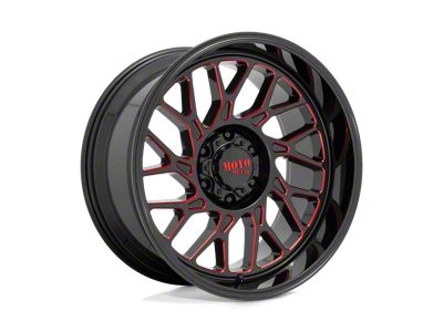 Moto Metal MO805 Gloss Black Milled with Red Tint 8-Lug Wheel; 20x10; -18mm Offset (08-10 F-250 Super Duty)