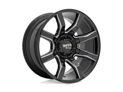 Moto Metal Spider Gloss Black Milled 8-Lug Wheel; 20x10; 12mm Offset (08-10 F-250 Super Duty)