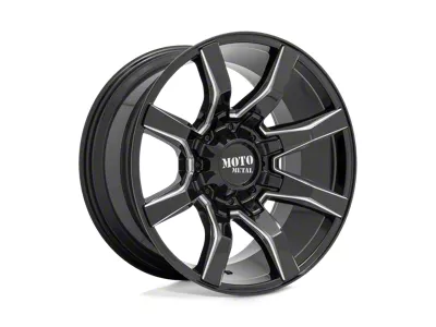 Moto Metal Spider Gloss Black Milled 8-Lug Wheel; 20x9; 0mm Offset (08-10 F-250 Super Duty)