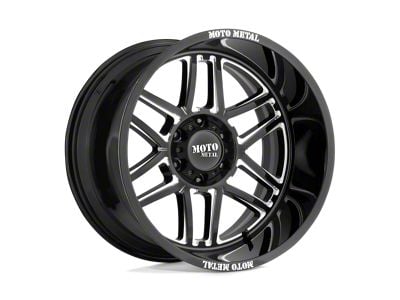 Moto Metal Folsom Gloss Black Milled 6-Lug Wheel; 22x10; -18mm Offset (09-14 F-150)