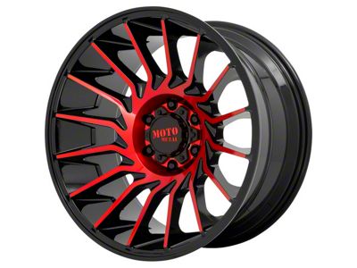 Moto Metal MO807 Gloss Black Machined with Red Tint 6-Lug Wheel; 20x10; -18mm Offset (09-14 F-150)