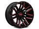 Moto Metal Razor Satin Black Machined Red Tint 6-Lug Wheel; 20x10; -24mm Offset (09-14 F-150)