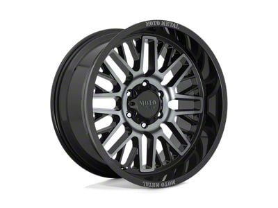 Moto Metal MO802 Gloss Black Machined with Gray Tint 5-Lug Wheel; 20x9; 18mm Offset (09-18 RAM 1500)