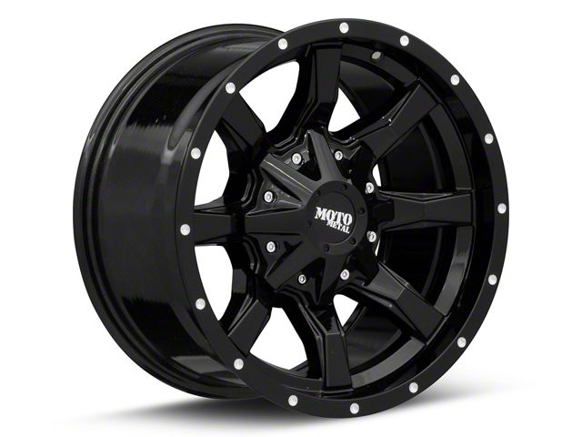 Moto Metal MO970 Gloss Black with Milled Lip 5-Lug Wheel; 20x9; 18mm Offset (09-18 RAM 1500)