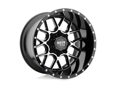 Moto Metal Siege Gloss Black Machined 5-Lug Wheel; 20x9; 18mm Offset (09-18 RAM 1500)