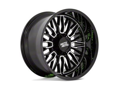 Moto Metal Stinger Gloss Black Machined 5-Lug Wheel; 22x12; -44mm Offset (09-18 RAM 1500)