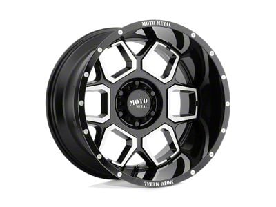 Moto Metal Spade Gloss Black Machined 8-Lug Wheel; 20x10; -24mm Offset (10-18 RAM 2500)