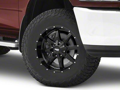 Moto Metal MO970 Gloss Black Milled 8-Lug Wheel; 18x10; -24mm Offset (10-18 RAM 3500 SRW)