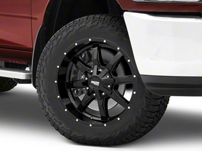 Moto Metal MO970 Gloss Black Milled 8-Lug Wheel; 20x10; -24mm Offset (10-18 RAM 3500 SRW)