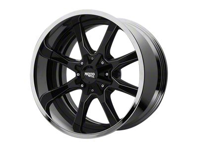 Moto Metal Rotary Gloss Black Machined 8-Lug Wheel; 17x9; -12mm Offset (10-18 RAM 3500 SRW)