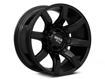 Moto Metal Spider Gloss Black 8-Lug Wheel; 20x9; 0mm Offset (10-18 RAM 3500 SRW)
