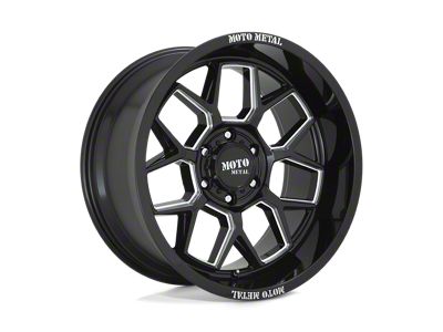 Moto Metal Banshee Gloss Black Milled 8-Lug Wheel; 20x10; -18mm Offset (11-16 F-250 Super Duty)