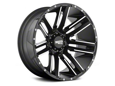 Moto Metal Razor Satin Black Machined 8-Lug Wheel; 20x9; 18mm Offset (11-16 F-250 Super Duty)