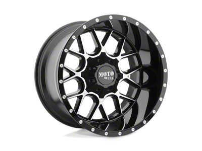 Moto Metal Siege Gloss Black Machined 8-Lug Wheel; 20x9; 18mm Offset (11-16 F-250 Super Duty)