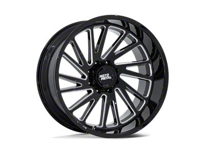 Moto Metal Combat Gloss Black Milled 8-Lug Wheel; 22x12; -44mm Offset (11-16 F-350 Super Duty SRW)