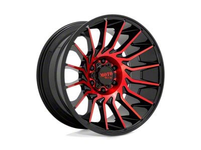 Moto Metal MO807 Gloss Black Machined with Red Tint 8-Lug Wheel; 20x10; -18mm Offset (11-16 F-350 Super Duty SRW)