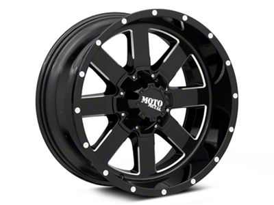 Moto Metal MO962 Gloss Black Milled 8-Lug Wheel; 20x10; -24mm Offset (11-16 F-350 Super Duty SRW)