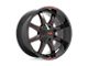 Moto Metal MO970 Gloss Black Milled with Red Tint and Moto Metal On Lip 8-Lug Wheel; 20x9; 0mm Offset (11-16 F-350 Super Duty SRW)