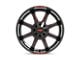 Moto Metal MO970 Gloss Black Milled with Red Tint and Moto Metal On Lip 8-Lug Wheel; 20x9; 0mm Offset (11-16 F-350 Super Duty SRW)