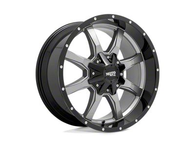 Moto Metal MO970 Gloss Gray Center with Gloss Black Lip 8-Lug Wheel; 18x10; -24mm Offset (11-16 F-350 Super Duty SRW)