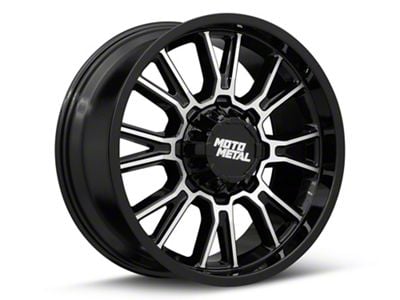 Moto Metal Legacy Gloss Black Machined 8-Lug Wheel; 18x9; 20mm Offset (11-14 Sierra 3500 HD SRW)