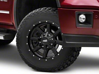 Moto Metal MO970 Gloss Black with Milled Lip 6-Lug Wheel; 17x8; 0mm Offset (14-18 Sierra 1500)