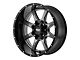 Moto Metal MO970 Gloss Gray Center with Gloss Black Lip 6-Lug Wheel; 20x9; 18mm Offset (14-18 Sierra 1500)