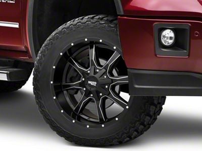 Moto Metal MO970 Semi Gloss Black Milled 6-Lug Wheel; 20x9; 12mm Offset (14-18 Sierra 1500)