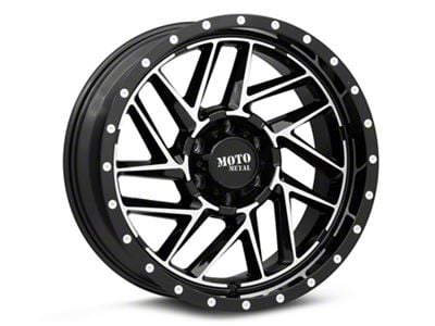 Moto Metal MO985 Breakout Gloss Black Machined 6-Lug Wheel; 20x9; 18mm Offset (14-18 Sierra 1500)