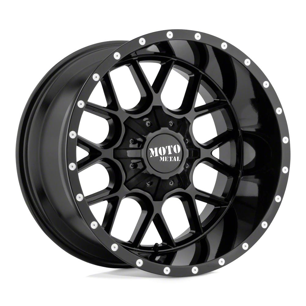 Moto Metal Sierra 1500 Siege Gloss Black 6-lug Wheel; 22x10; -18mm 