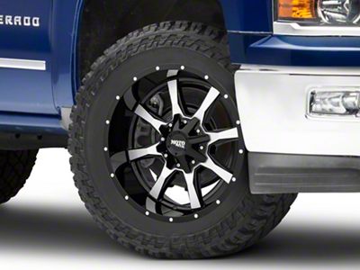 Moto Metal MO970 Gloss Black Machined 6-Lug Wheel; 20x10; -24mm Offset (14-18 Silverado 1500)