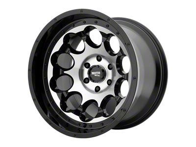 Moto Metal Rotary Gloss Black Machined 6-Lug Wheel; 17x9; -12mm Offset (14-18 Silverado 1500)