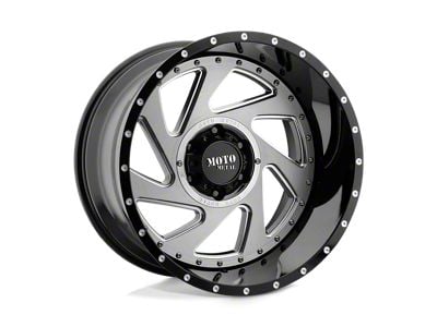 Moto Metal Change Up Gloss Black Milled with Brushed Inserts 6-Lug Wheel; 20x12; -44mm Offset (15-20 F-150)
