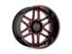 Moto Metal Folsom Gloss Black Milled with Red Tint 6-Lug Wheel; 20x10; -18mm Offset (15-20 F-150)