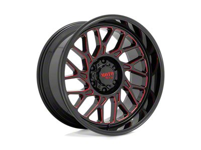 Moto Metal MO805 Gloss Black Milled with Red Tint 6-Lug Wheel; 20x10; -18mm Offset (15-20 F-150)