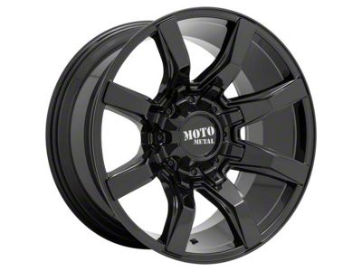 Moto Metal Spider Gloss Black 6-Lug Wheel; 20x10; -18mm Offset (15-20 F-150)