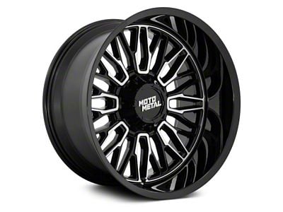 Moto Metal Stinger Gloss Black Machined 6-Lug Wheel; 22x10; -18mm Offset (15-20 F-150)