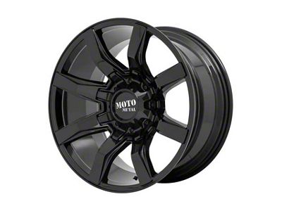 Moto Metal MO804 Spider Gloss Black 8-Lug Wheel; 20x9; 0mm Offset (15-19 Sierra 3500 HD SRW)