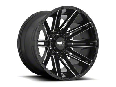 Moto Metal MO998 Kraken Gloss Black Milled 8-Lug Wheel; 20x9; 0mm Offset (15-19 Sierra 3500 HD SRW)