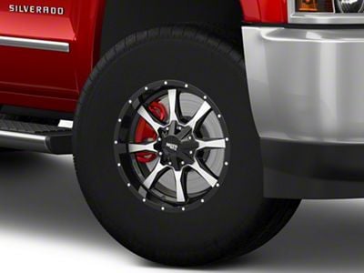 Moto Metal MO970 Gloss Black Machined 8-Lug Wheel; 17x8; 0mm Offset (15-19 Silverado 2500 HD)