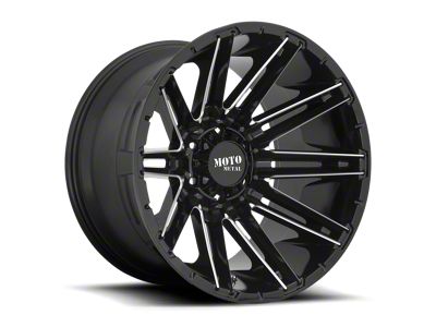 Moto Metal MO998 Kraken Gloss Black Milled 8-Lug Wheel; 20x10; -18mm Offset (15-19 Silverado 2500 HD)