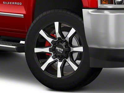 Moto Metal Spider Gloss Black Machined 8-Lug Wheel; 22x10; -18mm Offset (15-19 Silverado 2500 HD)