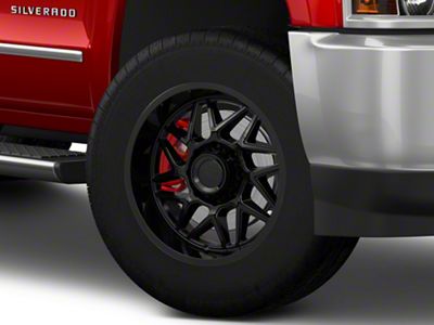 Moto Metal Turbine Gloss Black 8-Lug Wheel; 20x9; 1mm Offset (15-19 Silverado 2500 HD)