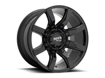 Moto Metal MO804 Spider Gloss Black 8-Lug Wheel; 20x9; 18mm Offset (15-19 Silverado 3500 HD SRW)