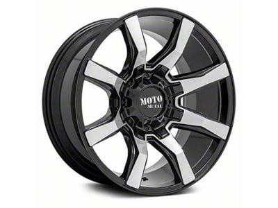 Moto Metal Spider Gloss Black Machined 6-Lug Wheel; 20x10; 12mm Offset (15-20 Tahoe)