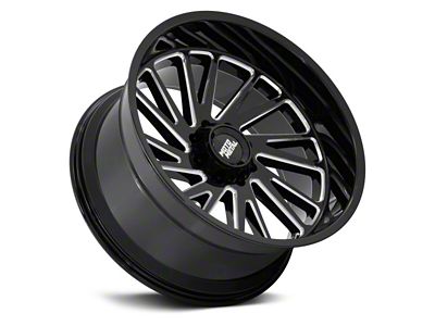 Moto Metal Combat Gloss Black Milled 6-Lug Wheel; 22x12; -44mm Offset (15-20 Yukon)