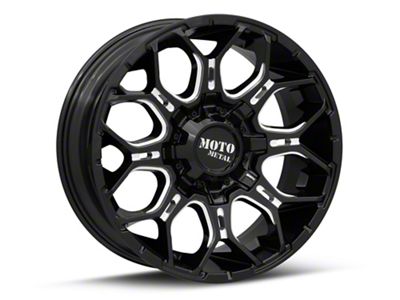 Moto Metal MO808 Sniper Gloss Black Milled 6-Lug Wheel; 20x9; 0mm Offset (15-20 Yukon)