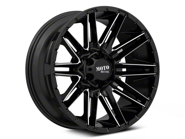 Moto Metal MO998 Kraken Gloss Black Milled 6-Lug Wheel; 20x9; 0mm Offset (15-20 Yukon)
