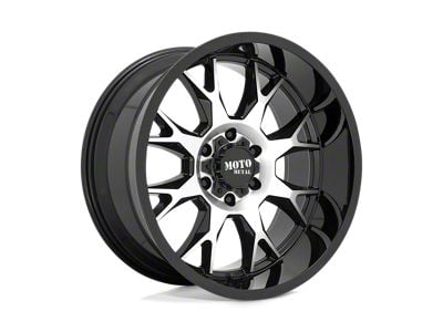 Moto Metal MO806 Gloss Black Machined 8-Lug Wheel; 20x10; -18mm Offset (17-22 F-250 Super Duty)